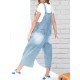 Women Fashion Retro Casual Ripped Loose Wide Leg Denim Jumpsuits Women Fashion Retro Casual Ripped Loose Wide Leg Denim Jumpsuits