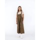 Women Fashion Casual Retro Ripped Loose Wide Leg Denim Jumpsuits
