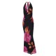 Women Fashion Sexy Printed Halter-Neck Backless Lace-Up Slim-Fit Dress Women Fashion Sexy Printed Halter-Neck Backless Lace-Up Slim-Fit Dress