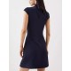 Women Fashion Casual Solid Color Round Neck Sleeveless Slim-Fit Dress