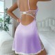 Women Fashion Sexy Floral Lace Splicing Deep V Backless Pajamas