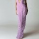Women Sexy Solid Color Deep V Neck Mesh Stitching Bodycon Maxi Dress