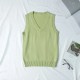Women Fashion Solid Color V-Neck Sleeveless Knitwear