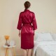 Women Fashion Solid Color Satin Long-Sleeve Lace-Up Loose Pajamas Women Fashion Solid Color Satin Long-Sleeve Lace-Up Loose Pajamas