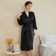 Women Fashion Solid Color Satin Long-Sleeve Lace-Up Loose Pajamas Women Fashion Solid Color Satin Long-Sleeve Lace-Up Loose Pajamas