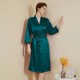 Women Fashion Solid Color Satin Long-Sleeve Lace-Up Loose Pajamas Women Fashion Solid Color Satin Long-Sleeve Lace-Up Loose Pajamas