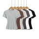 Women Simple Solid Color Short Sleeve T-Shirt