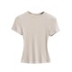 Women Simple Solid Color Short Sleeve T-Shirt