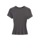 Women Simple Solid Color Short Sleeve T-Shirt