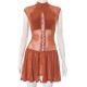 Women Fashion Lace-Up Hollow-Out Stitching Mesh Dress Women Fashion Lace-Up Hollow-Out Stitching Mesh Dress