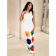 Women Fashion Sexy Floral Printed Round Neck Sleeveless Hollow-Out Slim Fit Dress Women Fashion Sexy Floral Printed Round Neck Sleeveless Hollow-Out Slim Fit Dress