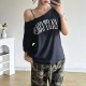 Summer Women Street Fashion Letter Print Short Sleeve T-Shirt