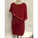 Women Fashion Irregular Plus Size Sequins Stitching Short-Sleeve Slim Fit Dress