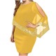 Women Fashion Irregular Plus Size Sequins Stitching Short-Sleeve Slim Fit Dress