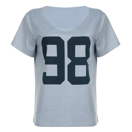 Women Fashion Loose Digital Print T-Shirt