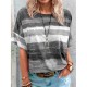 Women Casual Multicolor Print Short-Sleeve T-Shirt