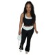 Women Fashion Casual Stitching Contrast Color Sleeveless Tank Top Slim Fit Pants Two-Pieces Set