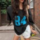 Women Casual Loose Digital Print T-Shirt