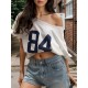 Women Casual Loose Digital Print T-Shirt