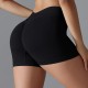 Women Fashion Sexy Solid Color Seamless Tight Yoga Sports Shorts