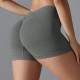 Women Fashion Sexy Solid Color Seamless Tight Yoga Sports Shorts