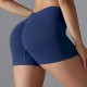 Women Fashion Sexy Solid Color Seamless Tight Yoga Sports Shorts